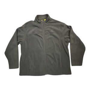Cabela's Mens Fleece Jacket XL Gray Full Zip Outdoor Hiking Soft Warm Bass Pro